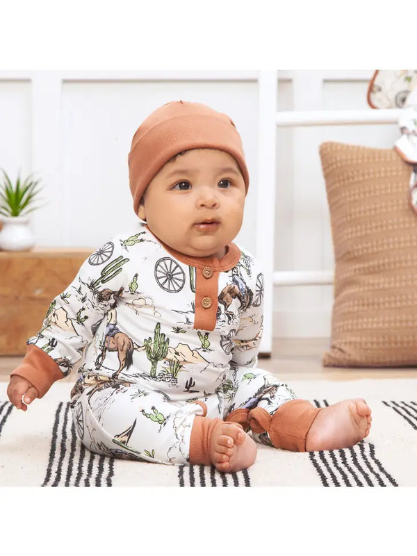 Baby Boy's On The Range Bamboo Romper - Broken horn