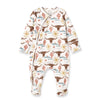 Happy Trails Bamboo Zipper Romper - Broken horn