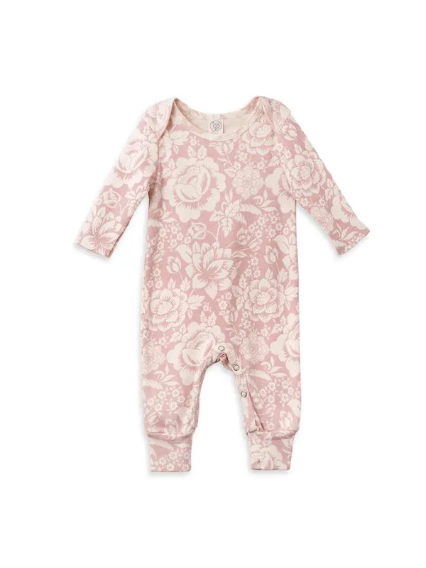 Baby Girl's Vintage Rose Bamboo Romper - Broken horn