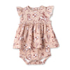 Wild Wrangler/Pink Bamboo Cowgirl Western Skirted Bodysuit - Broken horn