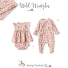 Wild Wrangler/Pink Bamboo Cowgirl Western Skirted Bodysuit - Broken horn