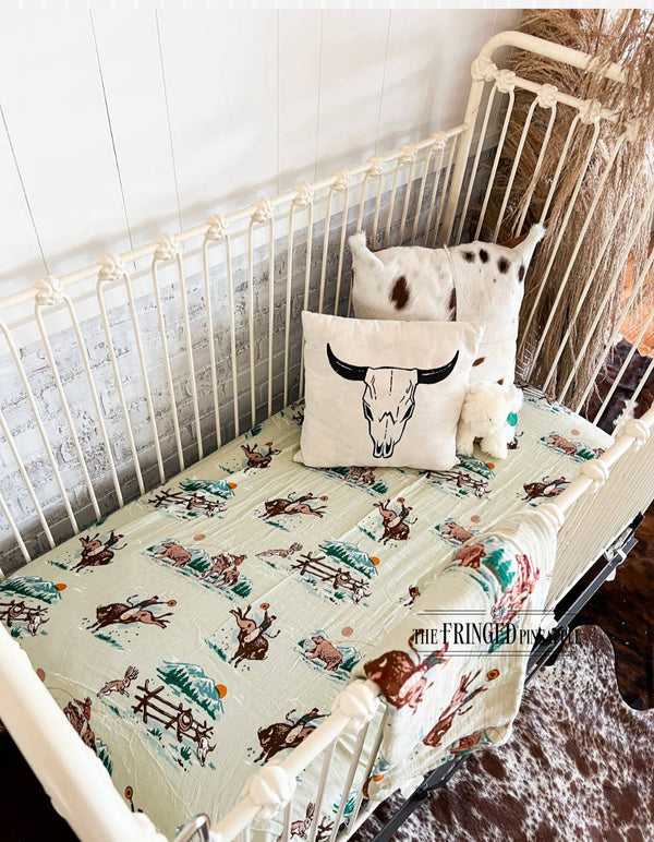 Old Faithful Fitted Crib Sheet 2.0 - Broken horn