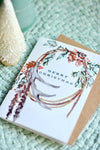 Merry Christmas Holiday Western Greeting Card - Broken horn