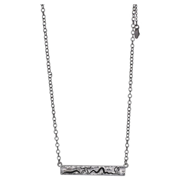 Justin Necklace Desert Steer Bar - Broken horn