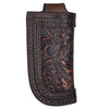 Justin Mens Genuine Leather Knife Sheath Tooled w/ Embossed Edge - Broken horn