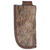 Justin Mens Knife Sheath Hair on Leather - Broken horn