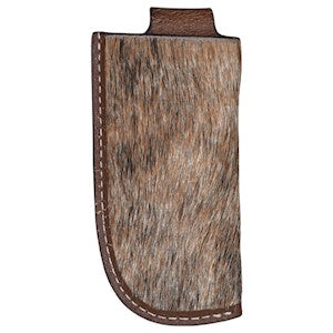 Justin Mens Knife Sheath Hair on Leather - Broken horn