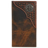Justin Jr. Youth Rodeo Wallet tooled Yoke W/ Concho - Broken horn
