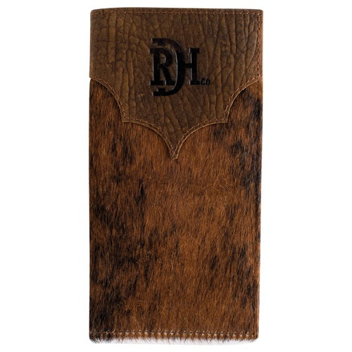 Red Dirt Hat Co Rodeo Wallet Yoke W/Hair On Leather - Broken horn