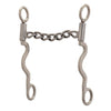 Pro Series Long 8 1/4" Cheek Horse Bit, Brushed Stainless - Broken horn