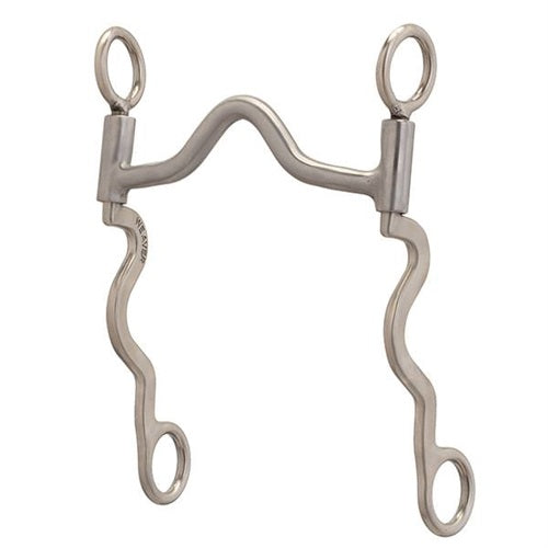 Pro Series Long 8 1/4" Cheek Horse Bit, Brushed Stainless - Broken horn