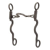 Pro Series Long 8-1/4" Cheek Horse Bit Buffed Black - Broken horn