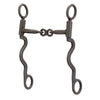 Pro Series Long 8-1/4" Cheek Horse Bit Buffed Black - Broken horn