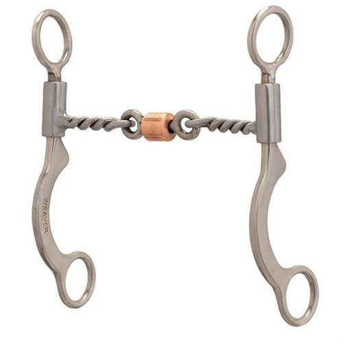 Pro Series Short 6-1/2" Cheek Horse Bit Brushed Stainless - Broken horn