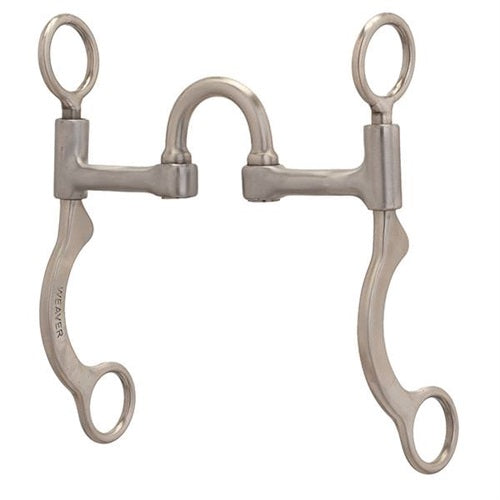 Pro Series Short 6-1/2" Cheek Horse Bit Brushed Stainless - Broken horn