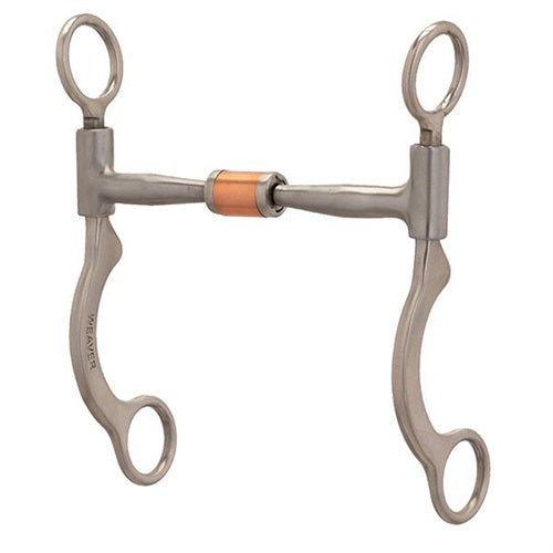 Pro Series Short 6-1/2" Cheek Horse Bit Brushed Stainless - Broken horn