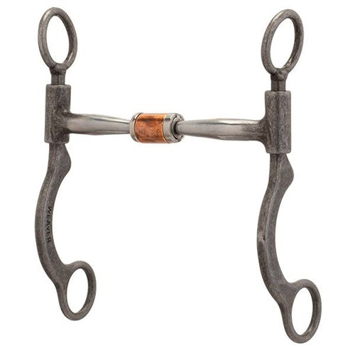 Pro Series Short 6-1/2" Cheek Horse Bit Copper - Broken horn