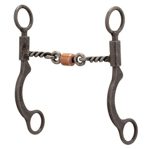 Pro Series Short 6-1/2" Cheek Horse Bit Copper - Broken horn