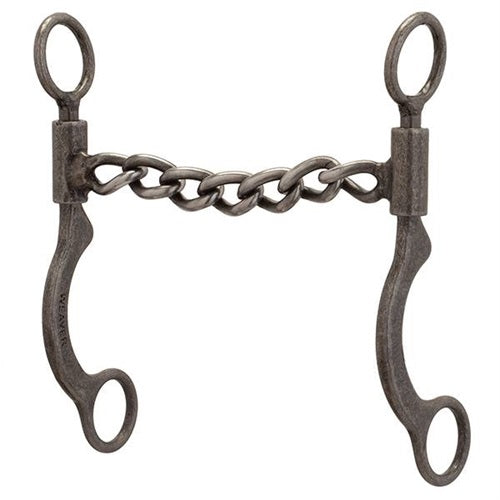 Pro Series Short 6-1/2" Cheek Horse Bit Copper - Broken horn