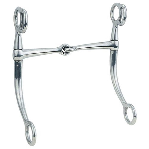 Draft Bit 6" Tom Thumb Snaffle Mouth - Broken horn