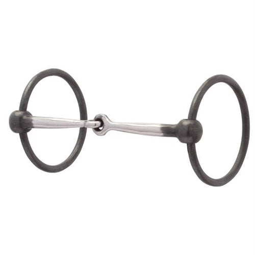 Ring Snaffle Bit wiht 5" Sweet Iron Snaffle Mouth - Broken horn