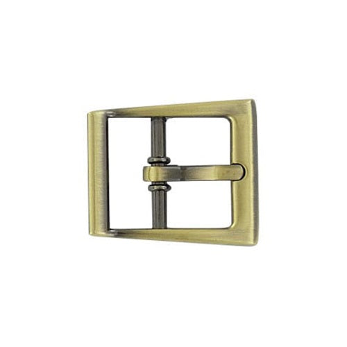 Antique Brass, Funky Center Bar Buckle, Zinc Alloy - Broken horn
