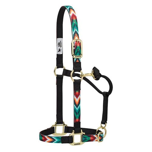 Nylon Adjustable Patterned Halter - Broken horn