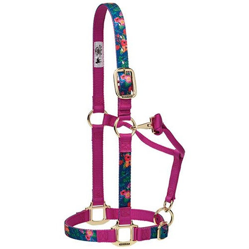 Nylon Adjustable Patterned Halter - Broken horn