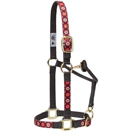 Nylon Adjustable Patterned Halter - Broken horn
