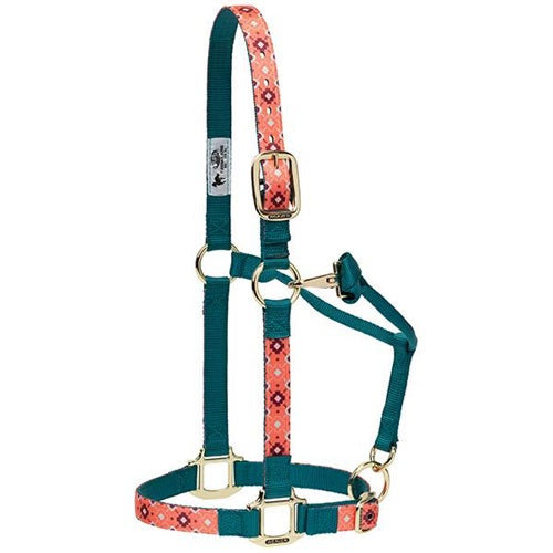 Nylon Adjustable Patterned Halter - Broken horn