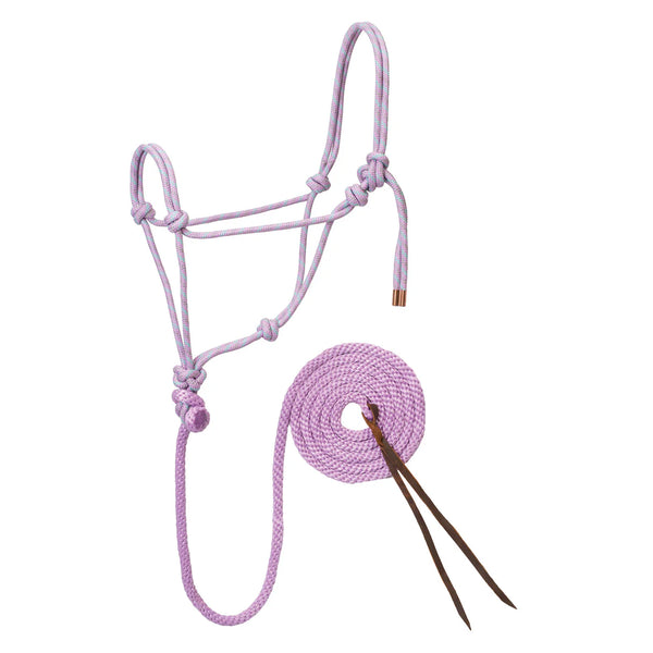 Diamond Braid Roper Halter And Lead - Broken horn