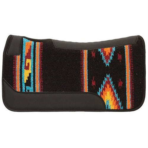 Contoured Single Weave Wool Blend Felt Saddle Pad - Broken horn