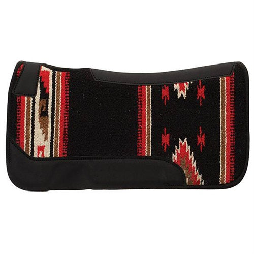 Contoured Single Weave Wool Blend Felt Saddle Pad - Broken horn