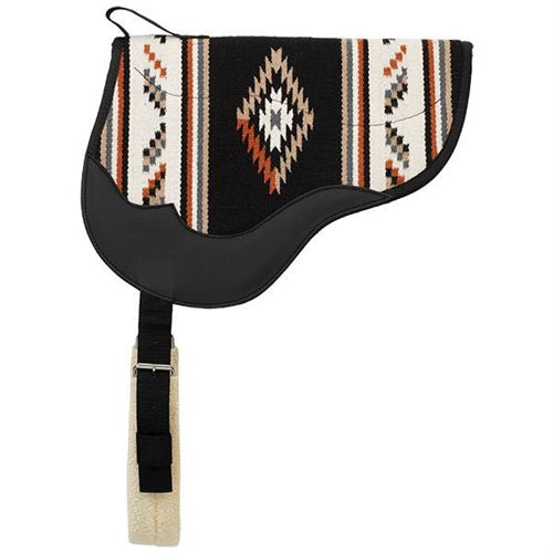 Wool Blanket Top Bareback Pad - Broken horn