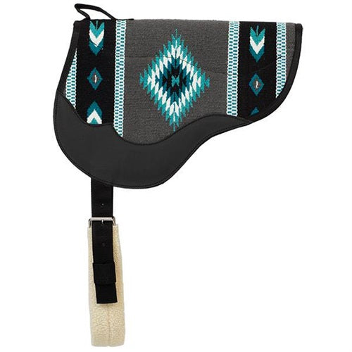 Wool Blanket Top Bareback Pad - Broken horn