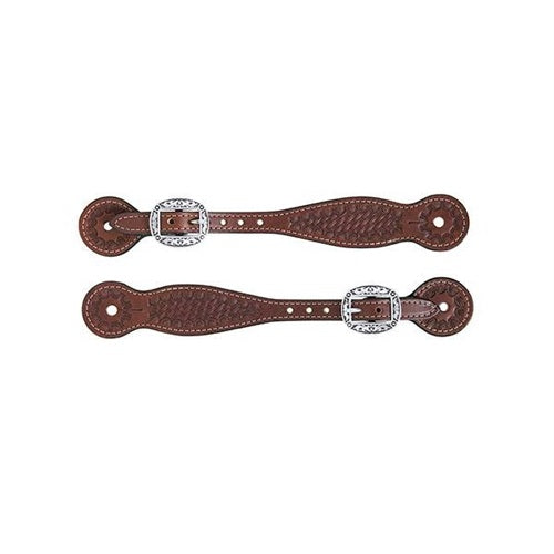 Basin Cowboy Spur Straps, Thin - Broken horn