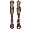 Turquoise Cross Cactus Tooled Ladies' Spur Strap - Broken horn