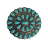 Oval Turquoise Cluster Buckle - Broken horn