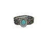 3 Strand Faux Navajo Pearl Bracelet w/ Turquoise Concho - Broken horn