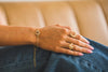 Gold Plated Dainty Rhinestone Horseshoe Chain Bracelet - Broken horn