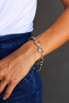 Strand Faux Navajo Pearl Bracelet w/ Silver Bit Charm - Broken horn