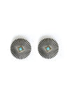 Silver Burst Post Earring with Turquoise Accent - Broken horn