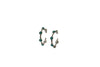 Silver Hoop Earring with Turquoise Accents - Broken horn