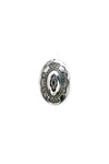 Adjustable Large Stamped Silver Concho Ring - Broken horn