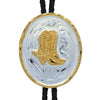 Boots German Silver Oval Bolo Tie