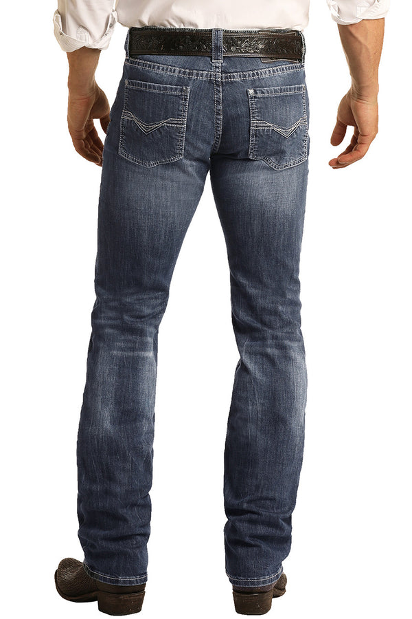 Rock N' Roll Slimfit Stretch Revolver Straight Bootcut Jean - Broken horn