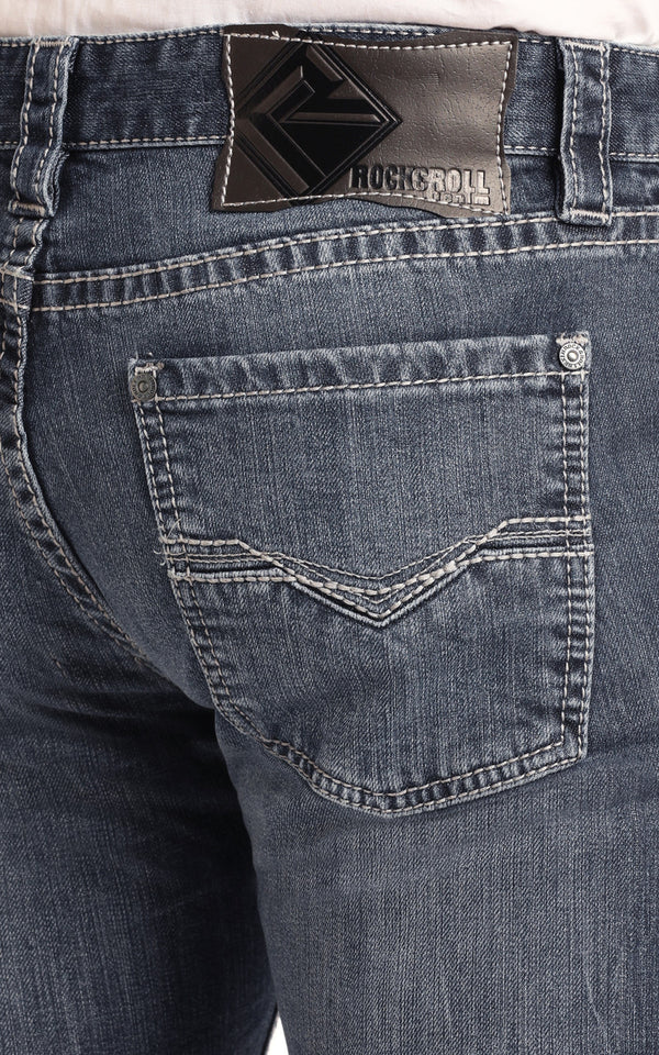 Rock N' Roll Slimfit Stretch Revolver Straight Bootcut Jean - Broken horn