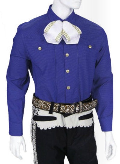 Camisa Charra Elegante - Dark Blue - Broken horn
