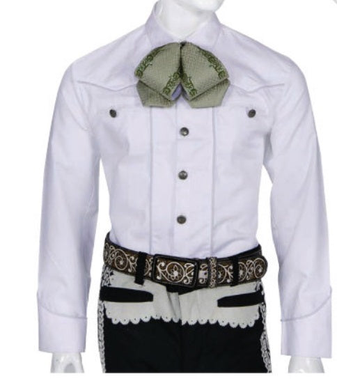 Camisa Charra Elegante - White - Broken horn