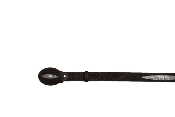 Stingray Single Stone Cowboy Belt - Broken horn